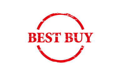 BEST BUY - BEST BUY words written on Red Rubber Stamp 
