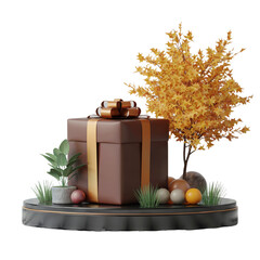 christmas tree with gift boxes