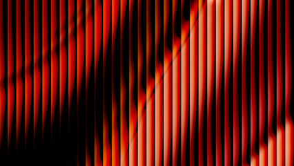 Abstract red and black vertical lines create a modern texture