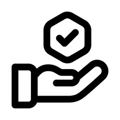 Verification icon. Modern line icon design with professional minimal vector styling crafted for authentication, confirmation, approval, and security concepts