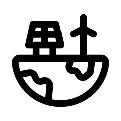 Renewable energy icon. Modern line icon design with professional minimal vector styling crafted for sustainable power, green technology and clean energy solutions