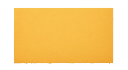 Textured yellow paper with rough torn edges isolated on a transparent background image