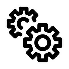 Setting configuration icon. Modern line icon design with professional minimal vector styling crafted for system setup, preferences, adjustment, and control concepts
