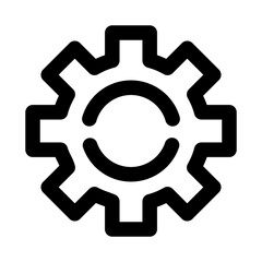 Setting reset icon. Modern line icon design with professional minimal vector styling crafted for configuration, system, preferences, adjustment, and control concepts