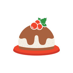 Colorful icon for  christmas sweet cake