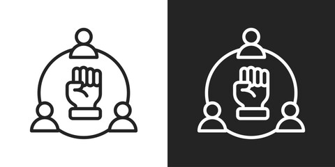 Success Icon In Black And White Line Style