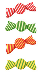 set of candies christmas colorful clipart illustration