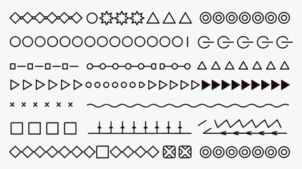Collection of decorative dividers and separators in vector format design