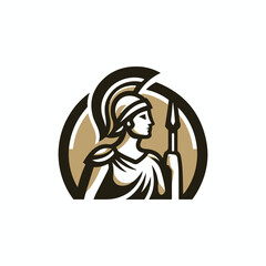 Athena Goddess of War Logo