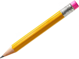 Classic yellow pencil sharp and ready for creative writing and back to school use
