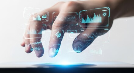 Hand controlling digital dashboard interface