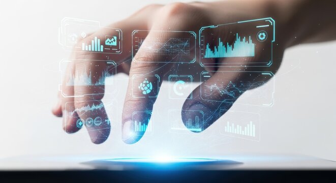 Hand controlling digital dashboard interface