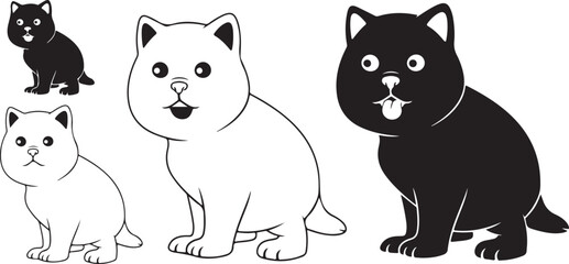 black and white cats