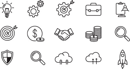 set of hand drawn illustrations of different shapes