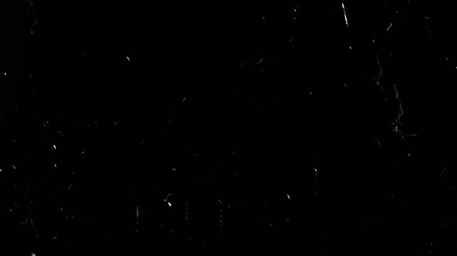 Vintage film scratches dust noise overlay animation, old cinema texture effect, retro film grain damage, alpha channel video background