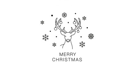 Celebrate with this elegant Christmas deer graphic, perfect for holiday cards, festive designs, and adding a touch of winter magic to any project