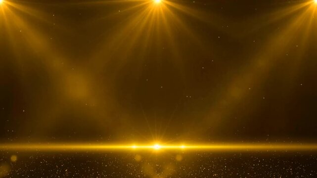 golden stage award with starlight effect background