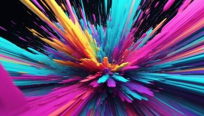 Obraz premium Colorful paint explosion