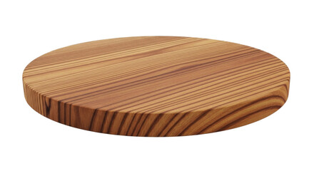 Wooden round cutting board transparent background cutout png