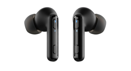 Black wireless bluetooth headset for mobile communication