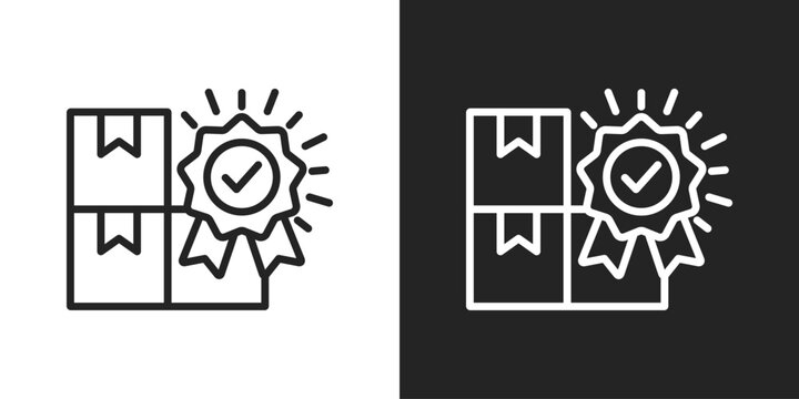 Branding Icon In Black And White Line Style