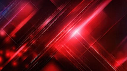 Vibrant Red Abstract Diagonal Light Streaks Background