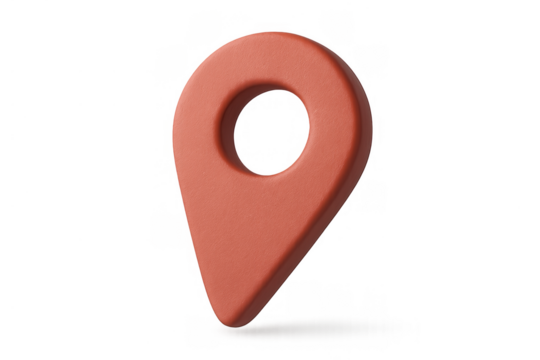 Red 3d map pin icon representing location, navigation, travel destination, gps tracking, and address pinpointing