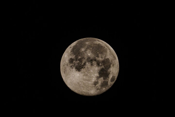 Latvia, Riga 03-05.10.2025. FIA Drifting cup. A full moon with a black sky in the background