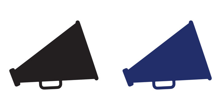 Cheer bullhorn megaphone cheerleading speaker silhouette vector