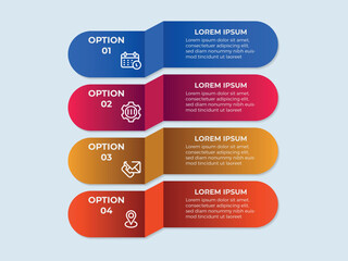 Infographic template Four option process or step for business