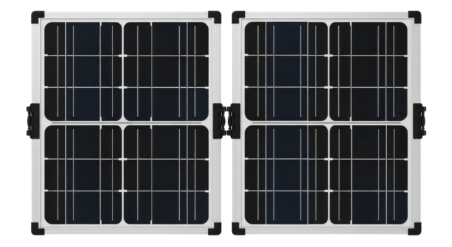 Foldable solar panel system transparent background cutout png