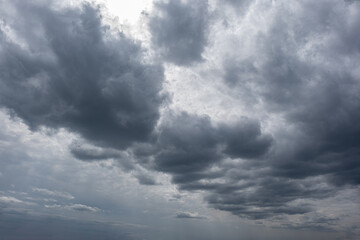 Obraz premium dramatic sky and gray clouds before the storm. 