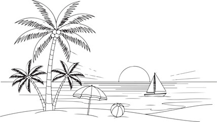 palm trees on the beach