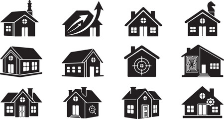 set of house icons