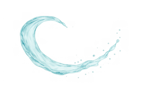 Water splash shaping heart showing pure clear liquid, love, health, freshness, and nature, transparent background