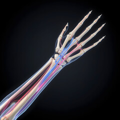 Abstract colorful network cable isolated on a white background