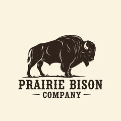 Majestic Bison Illustration - A Symbol of Strength and Wilderness.