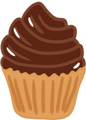 chocolate cake isolated on white