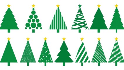 Creative Christmas Tree Icon Collection