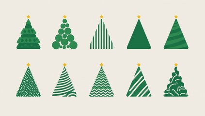 Creative Christmas Tree Icon Collection