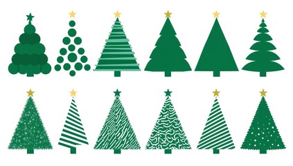 Creative Christmas Tree Icon Collection