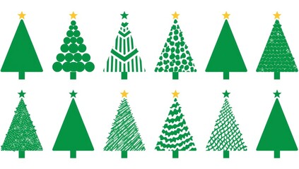 Creative Christmas Tree Icon Collection