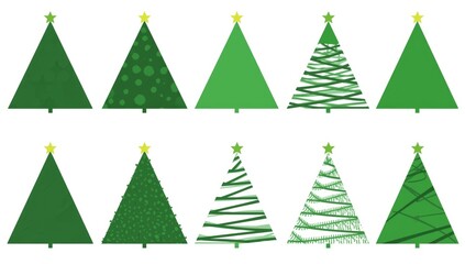 Creative Christmas Tree Icon Collection