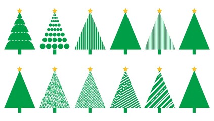 Creative Christmas Tree Icon Collection