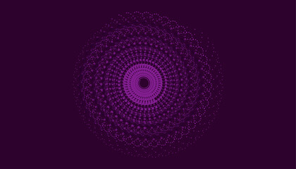 Vibrant Abstract Purple Spiral Dot Pattern