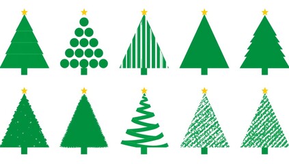 Creative Christmas Tree Icon Collection