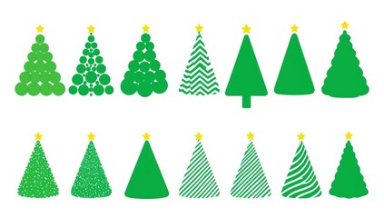 Creative Christmas Tree Icon Collection