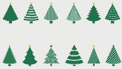 Creative Christmas Tree Icon Collection