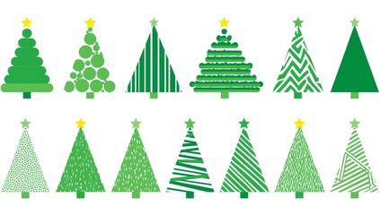 Creative Christmas Tree Icon Collection