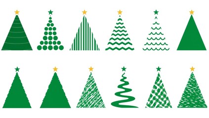 Creative Christmas Tree Icon Collection
